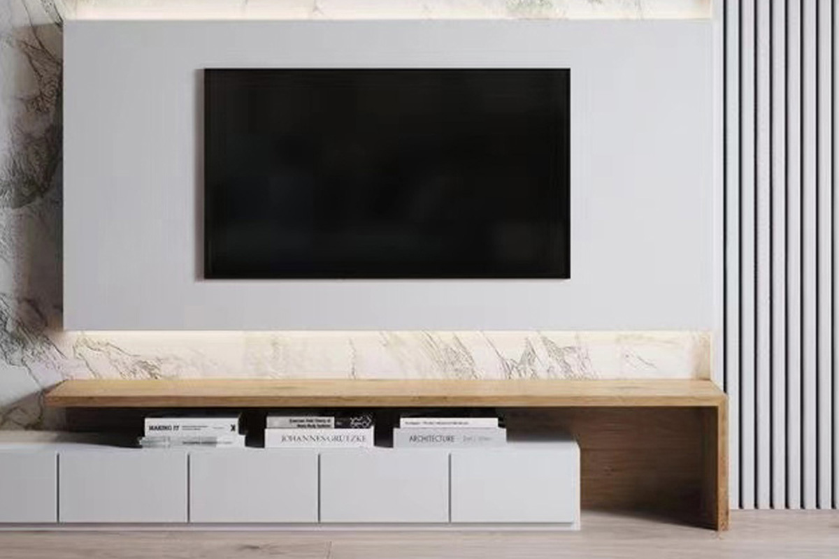 Wall Hang Minimalist Lacquer TV Cabinet In Pure Design